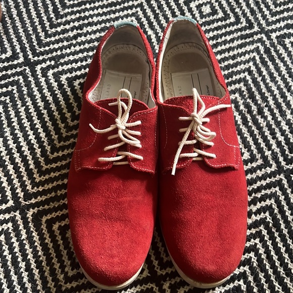 SOULLAND red suede brogues - Picture 2 of 6